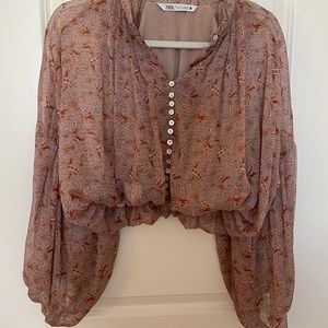 Zara Cropped Blouse
